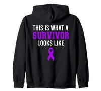 Así es como se ve un sobreviviente Guerrero de Violencia doméstica Sudadera con Capucha