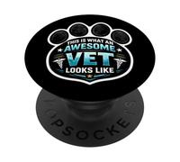 Así es como se ve un Veterinario Impresionante Cirujano Veterinario PopSockets PopGrip Adhesivo