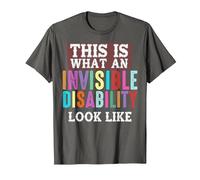 Así es como se ve una discapacidad Invisible Camiseta, Hombre, Asfalto, XL