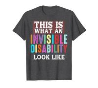 Así es como se ve una discapacidad Invisible Camiseta, Hombre, Jaspeado Oscuro, L