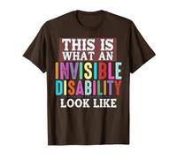 Así es como se ve una discapacidad Invisible Camiseta, Hombre, Marrón, XXL
