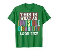 Así es como se ve una discapacidad Invisible Camiseta, Hombre, Verde Kelly, 3XL