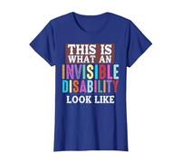 Así es como se ve una discapacidad Invisible Camiseta, Mujer, Azul Real, XXL