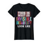 Así es como se ve una discapacidad Invisible Camiseta, Mujer, Negro, XXL