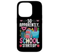 Así que aparentemente la escuela comenzó lindos lápices de mochila Carcasa para iPhone 14 Pro