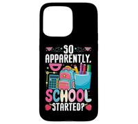 Así que aparentemente la escuela comenzó lindos lápices de mochila Carcasa para iPhone 15 Pro Max