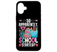 Así que aparentemente la escuela comenzó lindos lápices de mochila Carcasa para iPhone 16 Plus