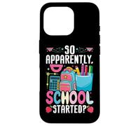 Así que aparentemente la escuela comenzó lindos lápices de mochila Carcasa para iPhone 16 Pro