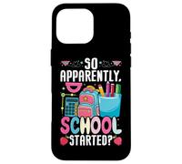 Así que aparentemente la escuela comenzó lindos lápices de mochila Carcasa para iPhone 16 Pro Max
