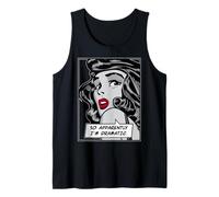 Así Que aparentemente Soy una Chica dramática del Pop Art Vintage, Cita Divertida Camiseta sin Mangas