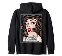 Así Que aparentemente Soy una Chica dramática del Pop Art Vintage, Cita Divertida Sudadera con Capucha