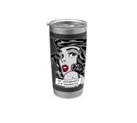 Así que aparentemente soy una chica dramática del pop art vintage, cita divertida Vaso térmico de acero inoxidable de doble pared