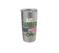 Así que Dios hizo a un agricultor patriótico americano Vaso térmico de acero inoxidable de doble pared