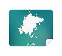 Asia Continent Outline Silhouette Mapa Limpiador de pantalla de teléfono gafas paño de limpieza 2pcs tela de ante