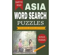 Asia Word Search Puzzle: Word Searches with Easy to Read Print about Asia and Other Related Items | 6x9 inches, 110 pages | 50+ Puzzles... Gifts for Vacations, Holidays and Free Times