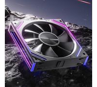 AsiaHorse DAWN ARGB Daisy Chain Ventilador de PC de 120 mm [Infinity Mirror] [HDB] 71 CFM/1850 rpm / 2,6 MMH2O 4 pines PWN y 5 V 3 pines ARGB para Asus Aura ASRock GIGABYTE MSI