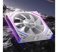 AsiaHorse DAWN RGB - Ventilador para PC (120 mm, con cadena de margarita, espejo infinito) [HDB] 71 CFM/1850 RPM/2.6MMH2O 4 pines PWN y 5 V 3 pines ARGB para Asus Aura ASRock GIGABYTE MSI