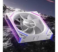 AsiaHorse DAWN RGB Ventilador PC de 120MM Reverse para carcasa, Ventilador PC ARGB Daisy Chain [Infinity Mirror] [HDB] 71 CFM/1850 RPM/2.6MMH2O 4 Pin PWN y 5V 3Pin ARGB para Asus Aura ASRock GIGABYTE