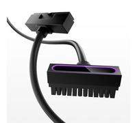 AsiaHorse Hydrus 24-Pin ATX Cable de extensión, PSU Motherboard Power Cable, 18AWG Sleeved 5V 3-Pin ARGB Sync - Negro