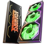 AsiaHorse Matrix Pro Ventilador de Caja Pro 360mm Integrado ARGB PWM Reverso, Ventilador de Entrada de Aire para Fondo/Lado de la Caja con 88 LEDs, Ventilador 3-en-1 de 2000 RPM, Iluminación de 3