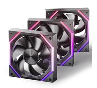 AsiaHorse Nyota ARGB Ventilador PC 120MM [3 Piezas] [HDB] Ventilador RGB de 2000 RPM/61.5 CFM/2,16 MMH2O 5V 3 pines ARGB 12V 4pines PWM vida útil de 50000 horas