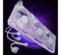 AsiaHorse Nyota Pro Ventilador de carcasa de 120 mm, juego de 3 ventiladores de PC de 120 mm, Daisy Chain ARGB PWM 2000 RPM silencioso, ventilador de carcasa de alto flujo de aire, aspas estándar