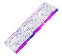 AsiaHorse NyotaUltra ARGB - Ventilador para PC (120 mm, 3 unidades, RGB Daisy Chain [Infinity Mirror] [HDB] 58.5 CFM/2000 RPM/2.05MMH2O 4 pines PWN y 5 V 3 Pin ARGB para Asus Aura GIGABYTE MSI Blanco