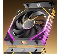 AsiaHorse NyotaUltra ARGB - Ventilador para PC (140 mm, RGB Daisy Chain [Infinity Mirror] [HDB] 89.99 CFM/1800 RPM/3.24MMH2O 4 pines PWN y 5 V 3 pines ARGB para Asus Aura ASRock GIGABYTE MSI