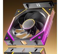 AsiaHorse NyotaUltra ARGB Ventilador Reverse para PC (140 mm, RGB Daisy Chain [Infinity Mirror] [HDB] 89.99 CFM/1800 RPM/3.24MMH2O 4 pines PWN y 5 V 3 pines ARGB