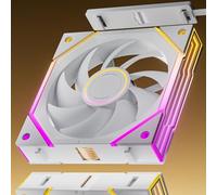 AsiaHorse NyotaUltra Pro ARGB - Ventilador para PC (140 mm, RGB Daisy Chain [Infinity Mirror] [HDB] 89.99 CFM/1800 RPM/3.24MMH2O 4 pines PWN y 5 V 3 pines ARGB para Asus Aura ASRock GIGABYTE MSI