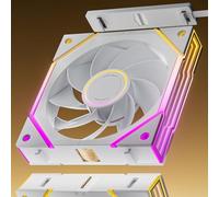 AsiaHorse NyotaUltra RGB - Ventilador de PC (140 mm, carcasa inversa, ARGB Daisy Chain PC [Infinity Mirror] [HDB] 89.99 CFM/1800 RPM/3.24MMH2O 4 pines PWN y 5 V 3 Pin ARGB para Asus Aura GIGABYTE MSI