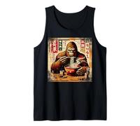 Asian Graphics, Ramen Bigfoot Anime Vintage Japanese Poster Camiseta sin Mangas