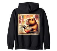 Asian Graphics, Ramen Capybara Anime Vintage Japanese Poster Sudadera con Capucha