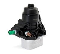 Asical Conjunto de enfriador de aceite + carcasa de filtro de repuesto para A1 8X1 8XK A3 8V1 TT Q3 Alhambra II 710 Yeti 5L CC 358 Golf VI Convertible 517 Carcasa de filtro de aceite Número de pieza