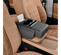 ASICPLB Funda Reposabrazos Coche para Mercedes Benz A Class W177 A200 A200d A220d A35, Cojín de Apoyabrazos Cuero para Auto, Protector de Consola Central, Cubierta de Reposabrazos para Coche
