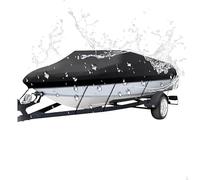ASICPLB Fundas para Barco para Crestliner 1850 Fish Hawk 2019-2025, Agua Todo Clima Protección al Aire Libre, Cubierta para Barco, a Prueba de Polvo Resistente a los Rayos UV,A Black