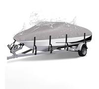 ASICPLB Fundas para Barco para Crestliner 1850 Fish Hawk 2019-2025, Agua Todo Clima Protección al Aire Libre, Cubierta para Barco, a Prueba de Polvo Resistente a los Rayos UV, B Gray