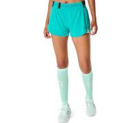 ASICS 2012C858-401 METARUN Split Short Shorts Mujer Wave Teal Tamaño L