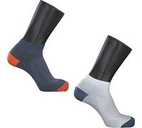 Asics 2Ppk Ultra Lightweight Quarter Calcetines, Unisex Adulto, White/Grand Shark/Habanero, XL