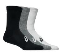 ASICS 3 Pack Crew Sock - Unisex - Negro / Blanco / Gris - talla 35-38- modelo 2026