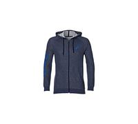 asics Big FZ Hoodie Sudadera con Capucha, Peacoat Heather Blue, S Mens