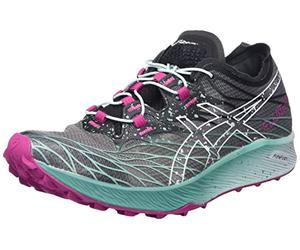 Asics Calzado de Correr en montaña para Mujer Fuji Speed, Black/Soothing Sea, 39 EU