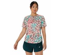 ASICS Camiseta de running para mujer Road All Over Print SS Top multicolor | S