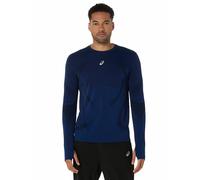 ASICS Camiseta de running sin costuras Road para hombre azul oscuro | XL