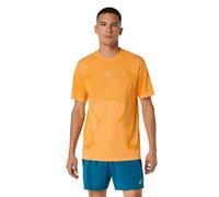 ASICS Camiseta de running sin costuras Road para hombre naranja | L