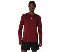 ASICS Camiseta de running sin costuras Road para hombre rojo oscuro | XL