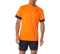 Asics Camiseta de tenis de hombre Men Court Short Top Asics. Naranja / Azul 50