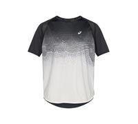 ASICS Camiseta funcional 'ROAD FADE' negro / blanco L negro / blanco
