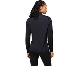 ASICS Mujeres Core Longsleeve 1/2 Zip Winter Top Laufbekleidung Camiseta De Manga Larga Performance Black - Negro M