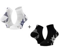 Asics - 2-Pack Cushion Run Quarter Sock - Calcetines de running US I | EU 37.5-40 performance black / brilliant white